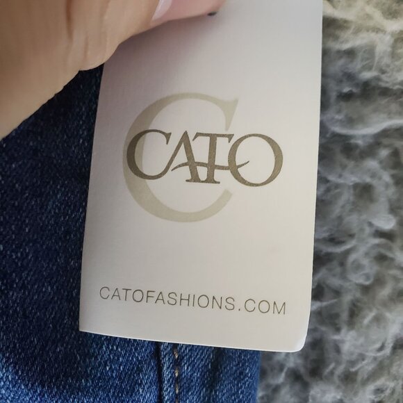 Cato Jeans Womens 20W Petite Blue Contour Fit Hourglass Bootcut Stretch *NWT* - Picture 10 of 16